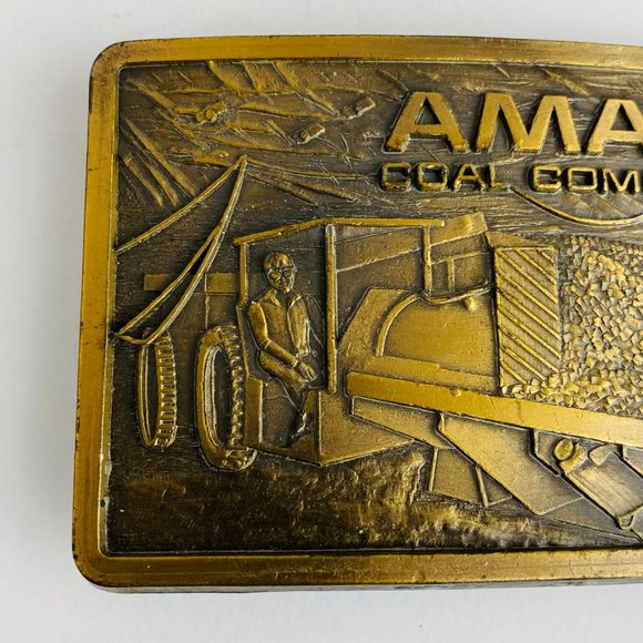 AMAX Coal Company Men's Brass Belt Buckle - Picture 4 of 5